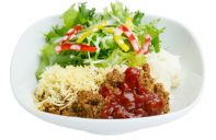 野菜たっぷり丼　ロコモコ丼（スープ付）